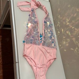 iHeart Raves leotard with sequins